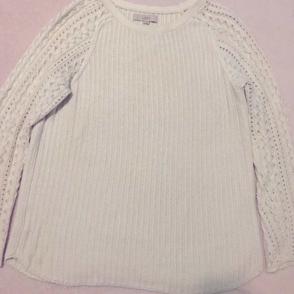 Loft White Women’s Xl Sweater.